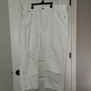 GAP White Relaxed Jeans